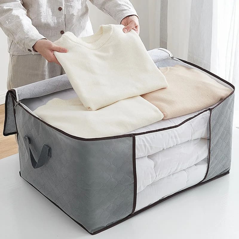 Caixa Saco Organizador para Guarda Roupa de cama e Roupa de Frio